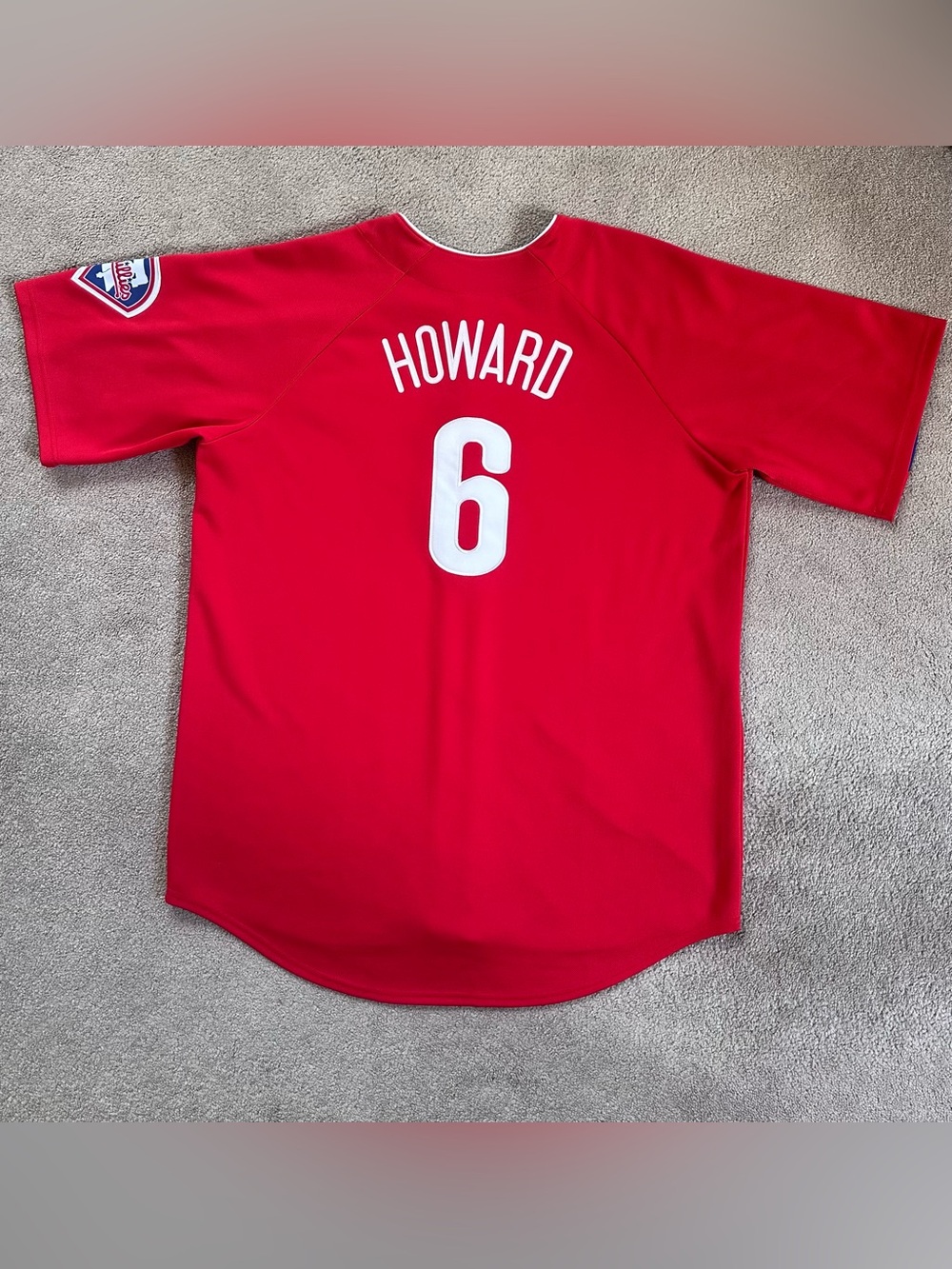 Vintage Ryan Howard #6 Philadelphia Phillies Majestic Button Throwback Jersey XL